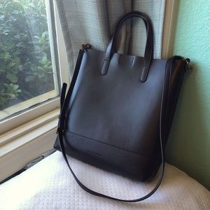 Melrose & Market black leather tote (NWOT)